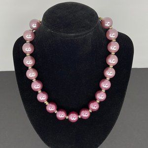 Beaded Pink Two Tone  Necklace